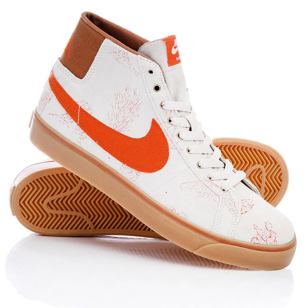 Купить кеды высокие Nike Blazer Mid Orange в интернет-магазине Proskater.ru