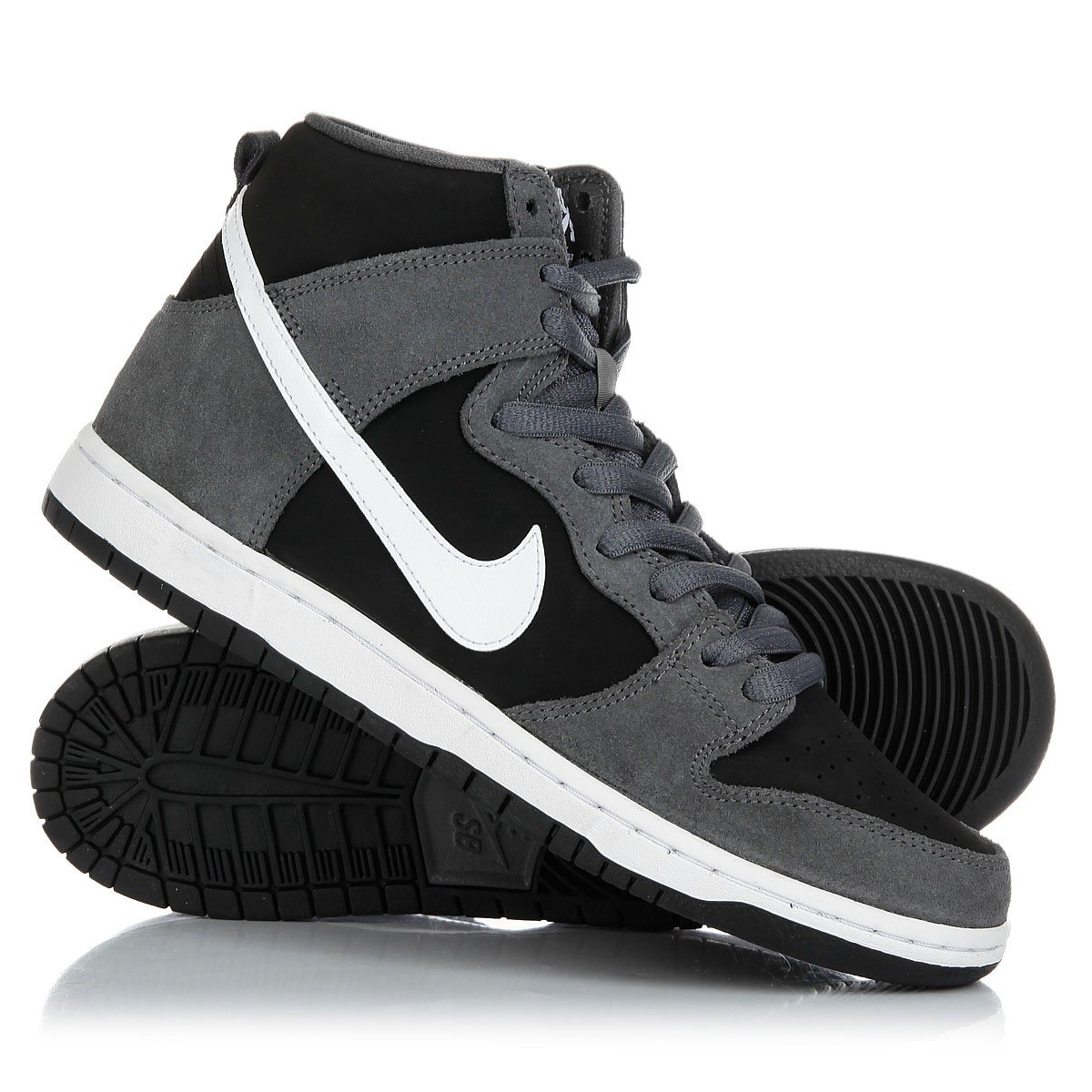 Купить кеды высокие Nike Sb Zoom Dunk High Pro Dark Grey/White-Black  (854851-010) в интернет-магазине Proskater.ru