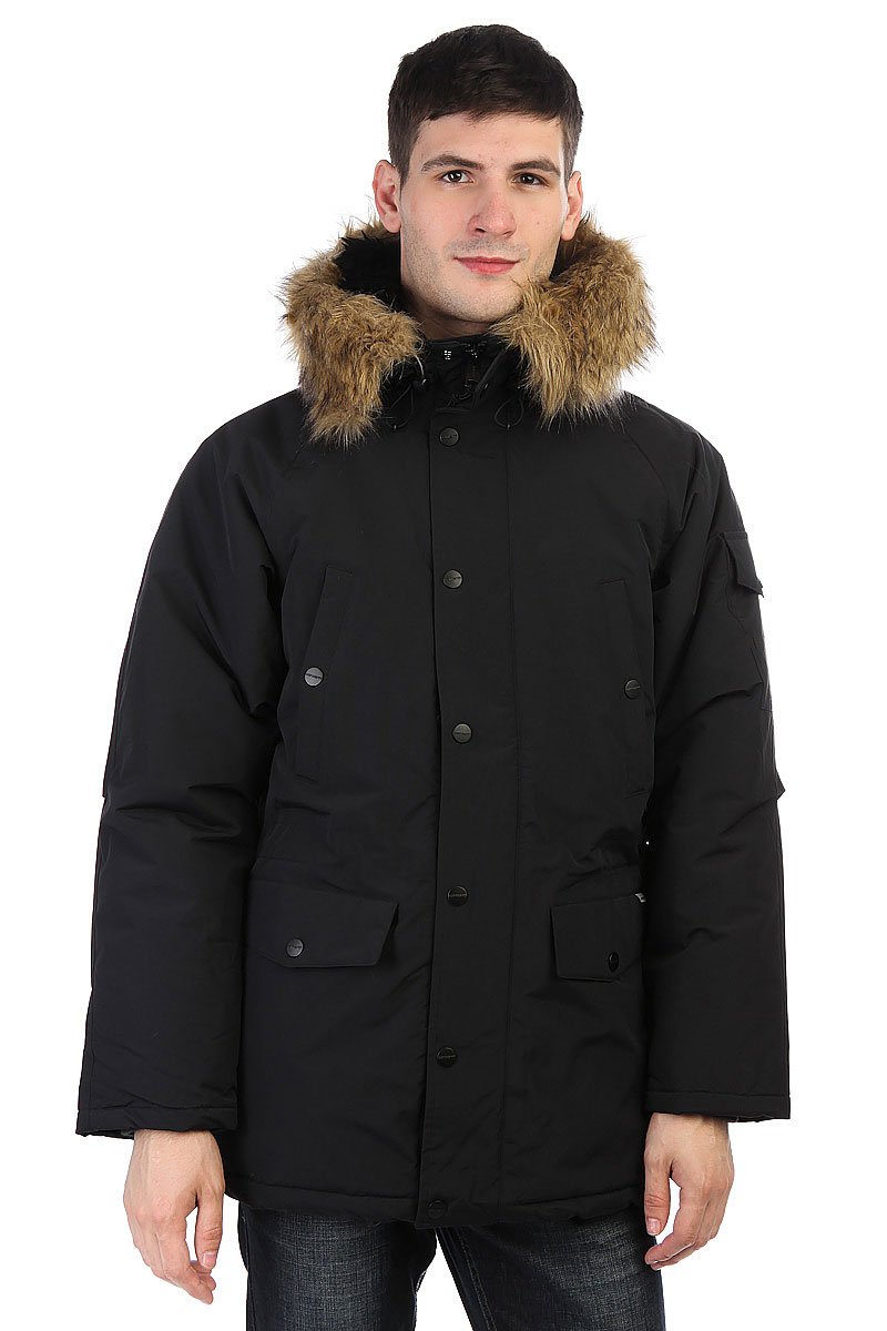 carhartt wip anchorage parka black