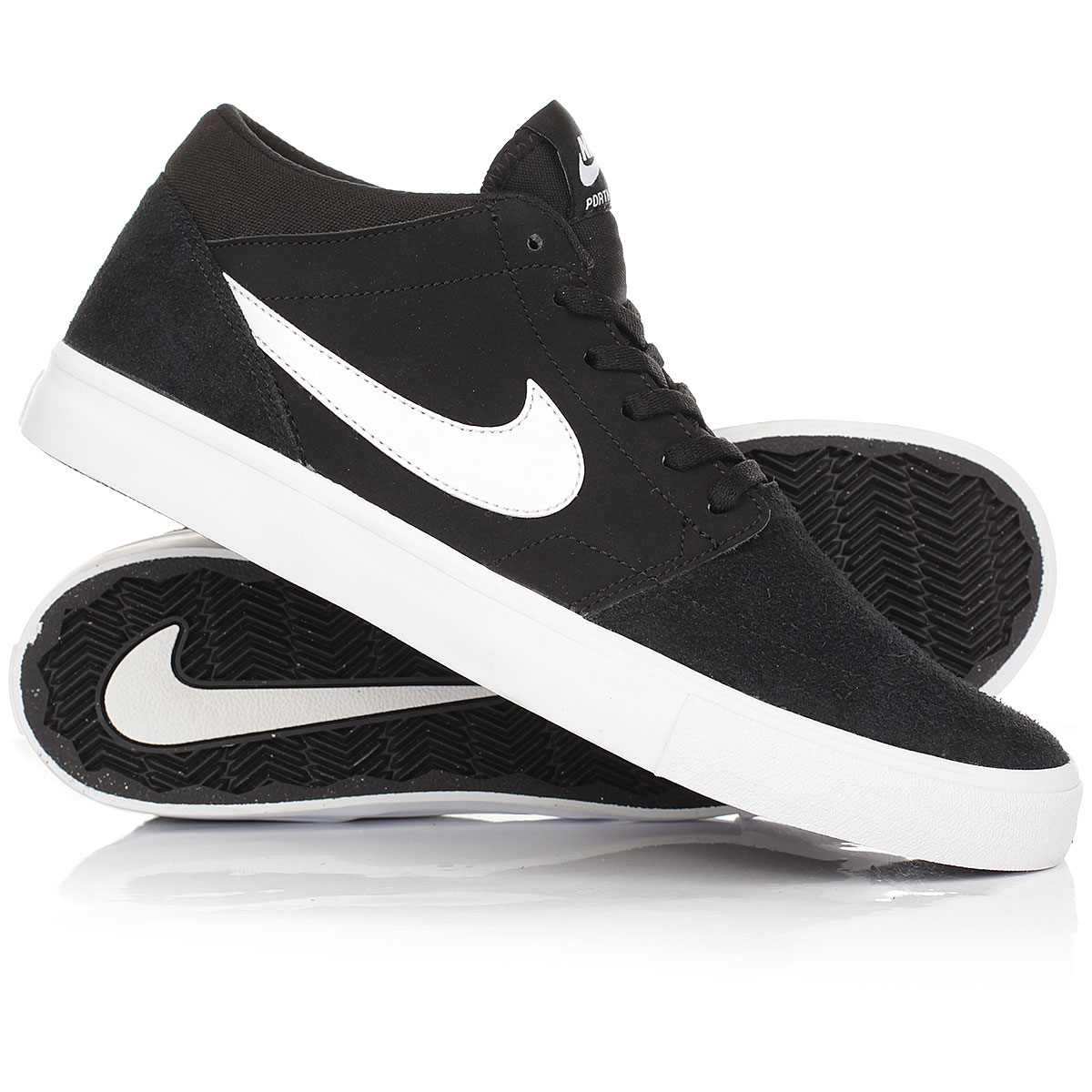 nike sb solarsoft portmore ii mid black