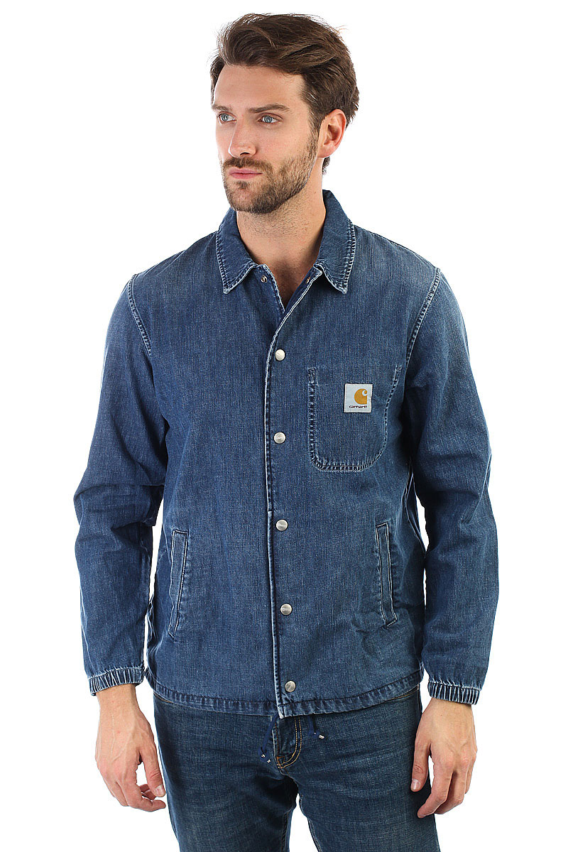 carhartt coach jacket blue