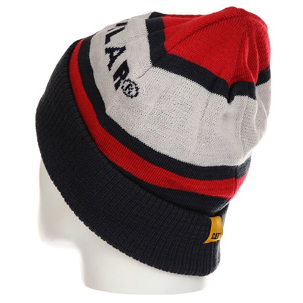 Caterpillar Rippey Knit Hat Rococco Red 