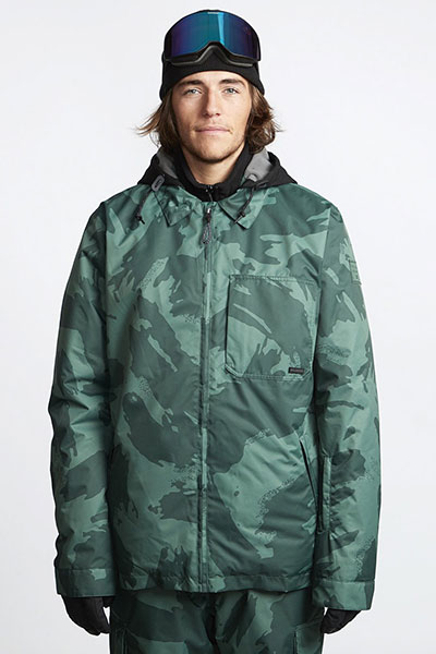 Мужская Сноубордическая Куртка Fastplant Billabong Q6JM02-BIF9, размер M, цвет зеленый