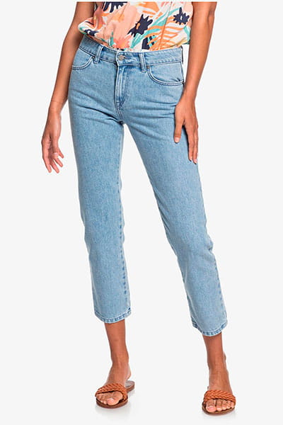Жен./Одежда/Джинсы и брюки/Джинсы прямые Женские прямые джинсы со средней талией Shape Of The Wave