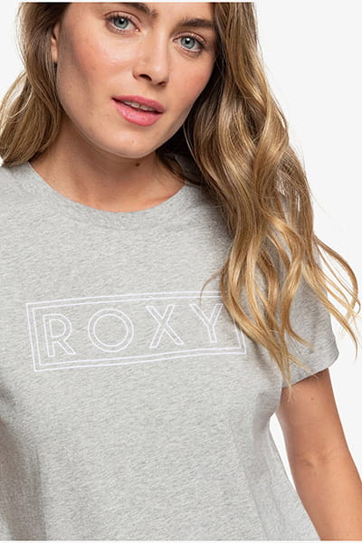 Женская футболка Epic Afternoon Roxy ERJZT04808, размер L, цвет светло-серый - фото 2