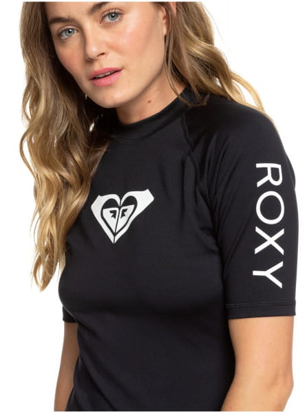 Женский рашгард с коротким рукавом Whole Hearted UPF 50 Roxy ERJWR03409, размер M, цвет черный - фото 2