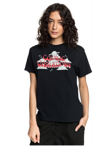 

Женская Укороченная Футболка Quiksilver Womens, Черный, EQWKT03032