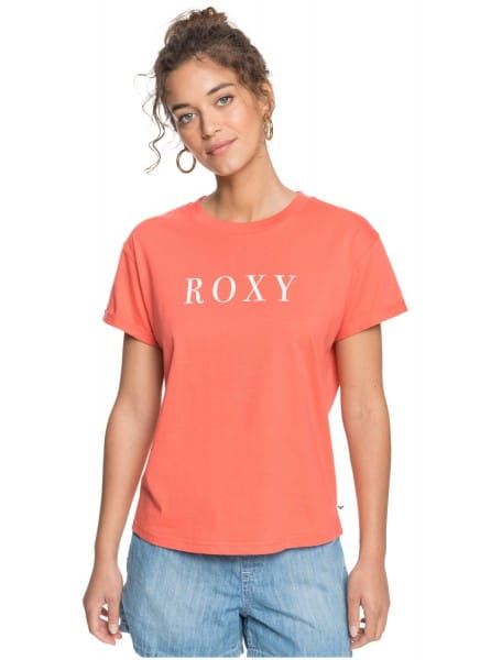 Женская футболка Epic Afternoon Roxy ERJZT05045, размер M, цвет коралловый - фото 1