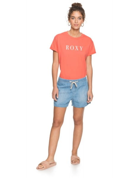 Женская футболка Epic Afternoon Roxy ERJZT05045, размер M, цвет коралловый - фото 3