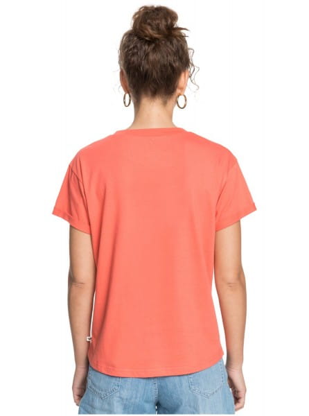 Женская футболка Epic Afternoon Roxy ERJZT05045, размер M, цвет коралловый - фото 4
