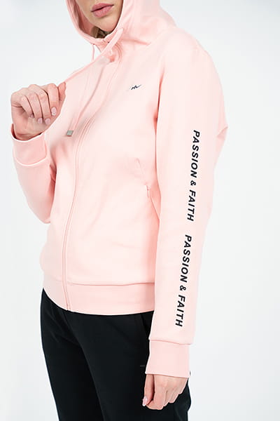 Толстовка женская на молнии с капюшоном Basic Training A-SPORTS SHAPE розовая