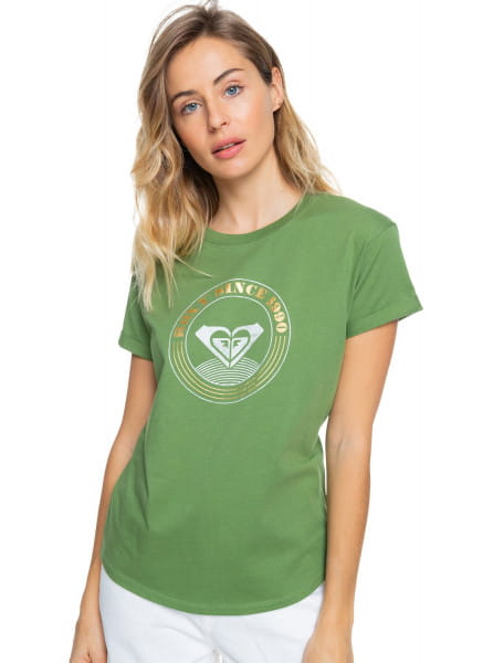 Женская футболка Epic Afternoon Roxy ERJZT05123, размер M, цвет зеленый - фото 1
