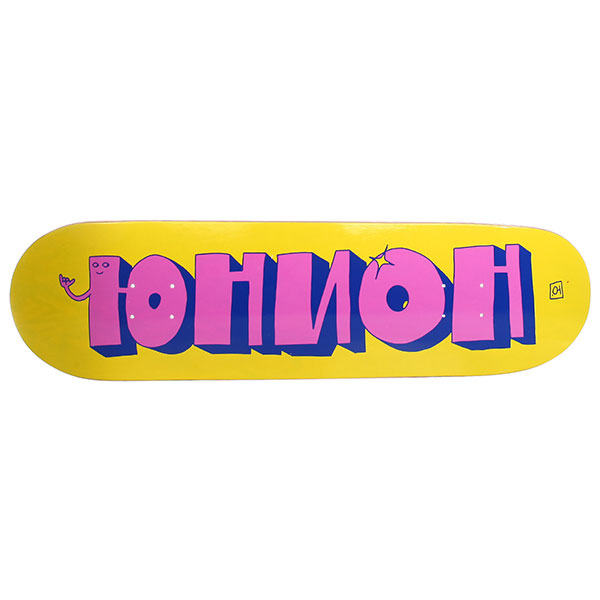 Дека для скейтборда Юнион Team1 Yellow Pink 31.5 x 8.0 (20.3 см)
