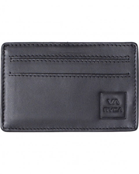 Мужской Кожаный Кошелек Linden Card RVCA Z5WLRD-RVF1, размер U, цвет черный