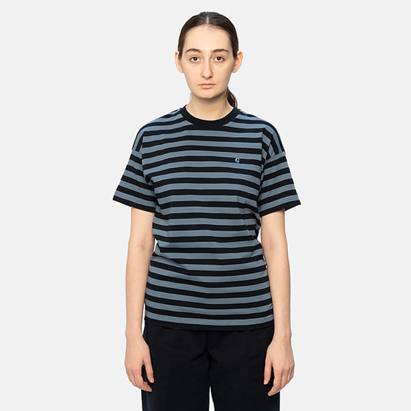 Футболка Carhartt WIP Scotty T-shirt Scotty Stripe, Astro / Icesheet