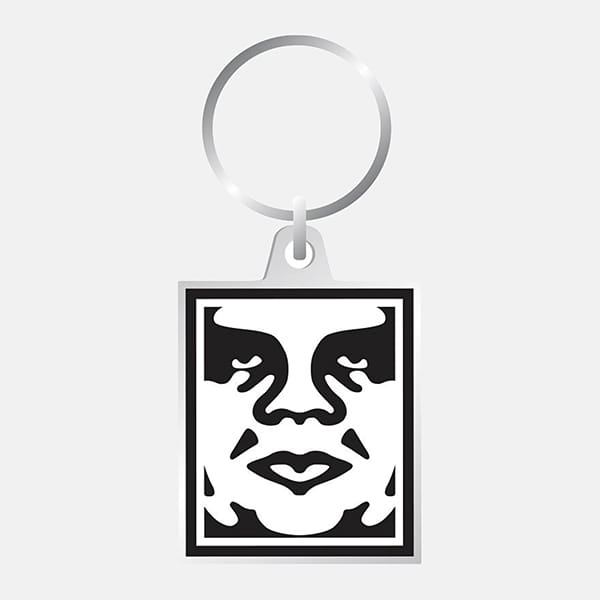 Брелок Obey Obey Icon Metal Keychain White