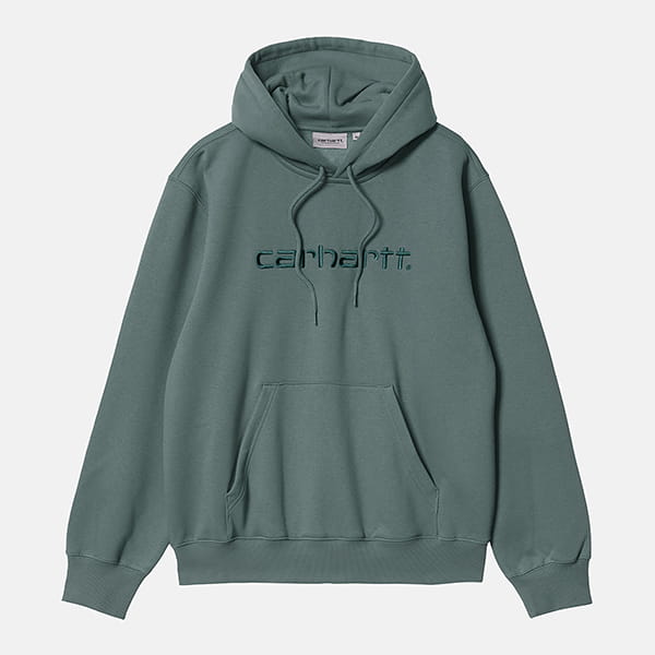 Толстовка худи Carhartt WIP Hooded Carhartt Sweatshirt Eucalyptus / Frasier