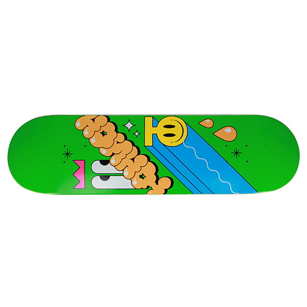 Унисекс/Скейтборд/Деки/Деки для скейтборда Дека Acid team, цвет green-orange, размер 8.25x32, конкейв