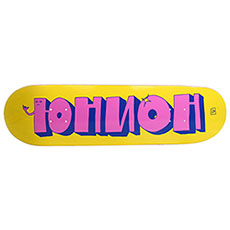 Дека для скейтборда Юнион Team1 Yellow Pink 31.5 x 8.0 (20.3 см)