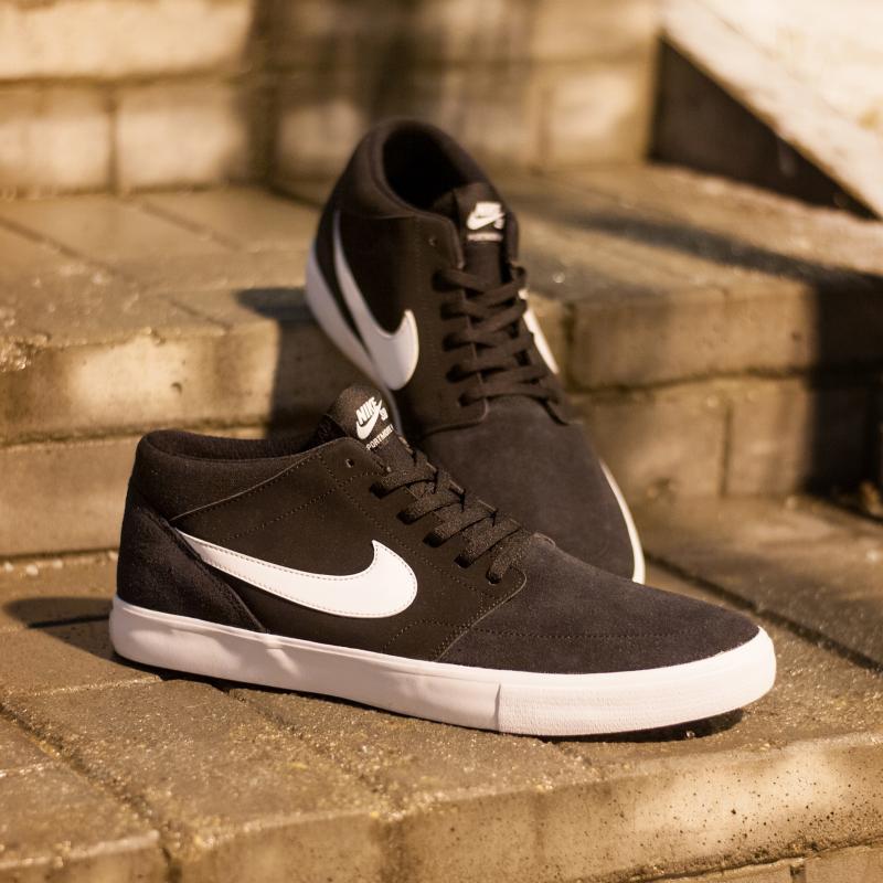 nike sb solarsoft portmore ii mid black