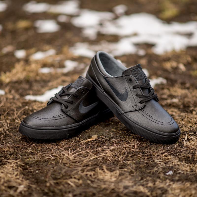 Купить кеды низкие Nike Zoom Stefan Janoski l Black/Black/Anthracite  (616490-006) в интернет-магазине Proskater.ru